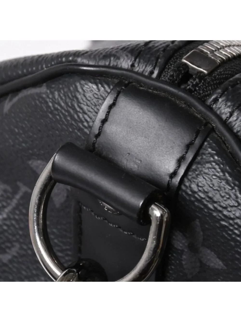 Louis Vuitton Keepall Bandouliere 45 Monogram Eclipse Canvas Black Leather